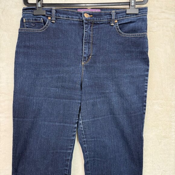 Gloria Vanderbilt Amanda Womens Size 12 Tapered Leg Dark Wash Denim Jeans - Picture 9 of 11